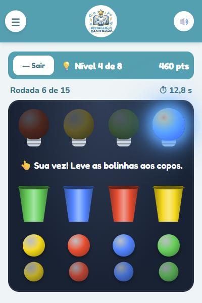 Tela do Jogo do Reflexo Nível 2